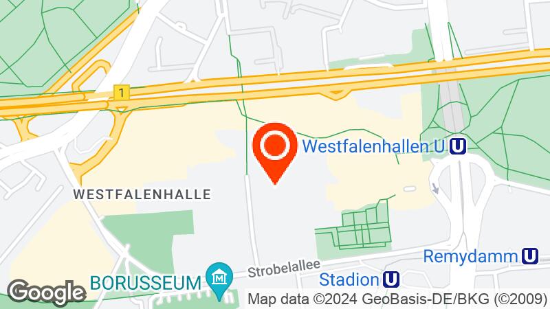 Westfalenhallen Dortmund location map