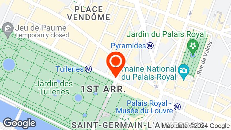 Jardin des Tuileries location map