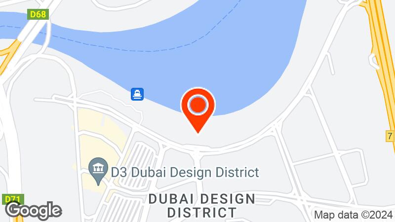 Waterfront Terrace Dubai Design District location map