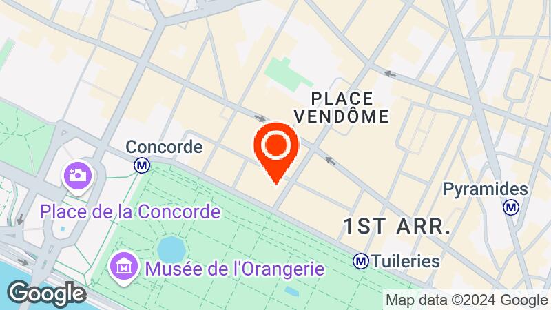 The Westin Paris - Vendôme location map